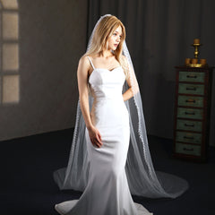 Romantic Lace Bridal Gown & Veil Vintage Wedding Dress