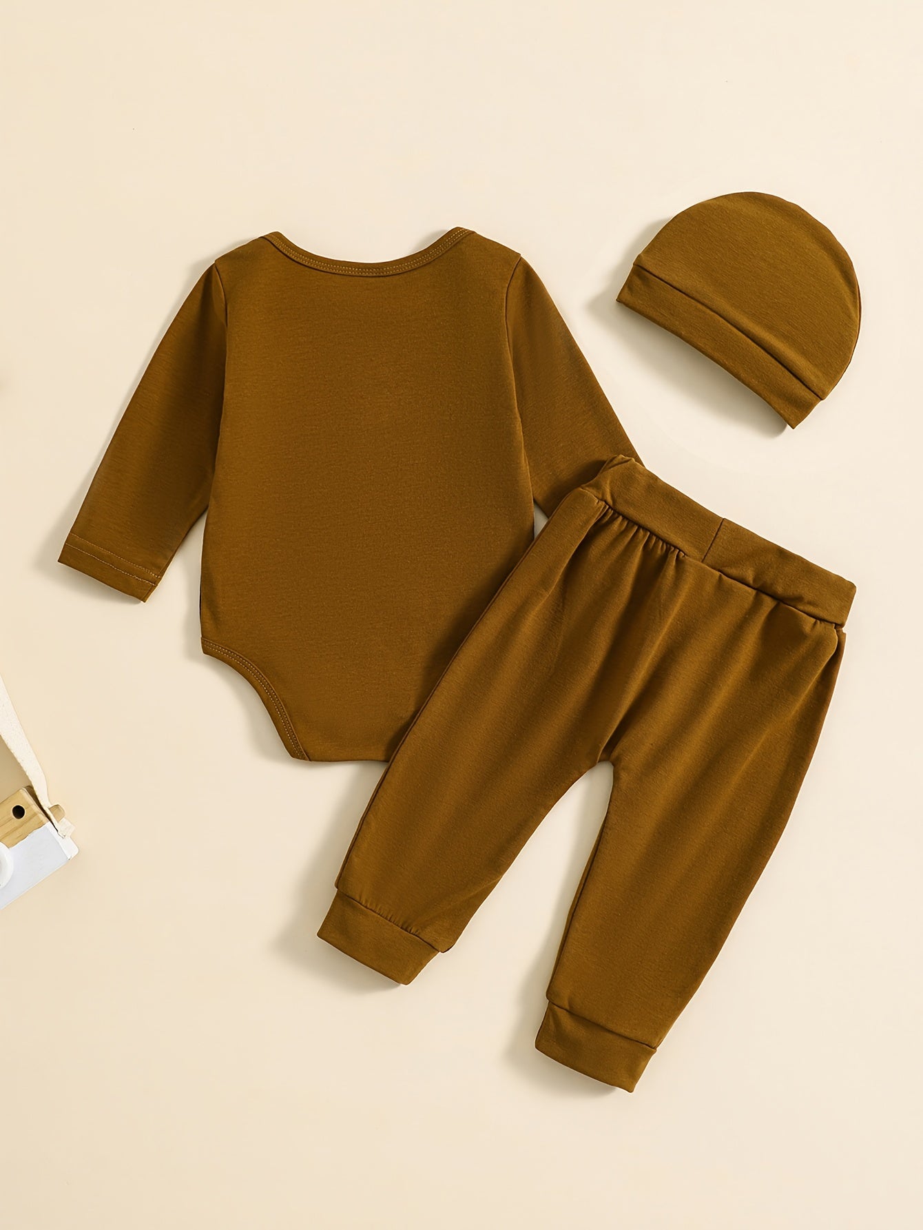 Baby Boys Long Sleeve Romper Top Trousers 2pcs Contrast Autumn Winter Outfit