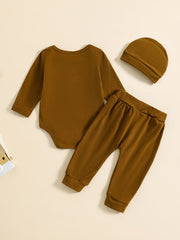 Baby Boys Long Sleeve Romper Top Trousers 2pcs Contrast Autumn Winter Outfit