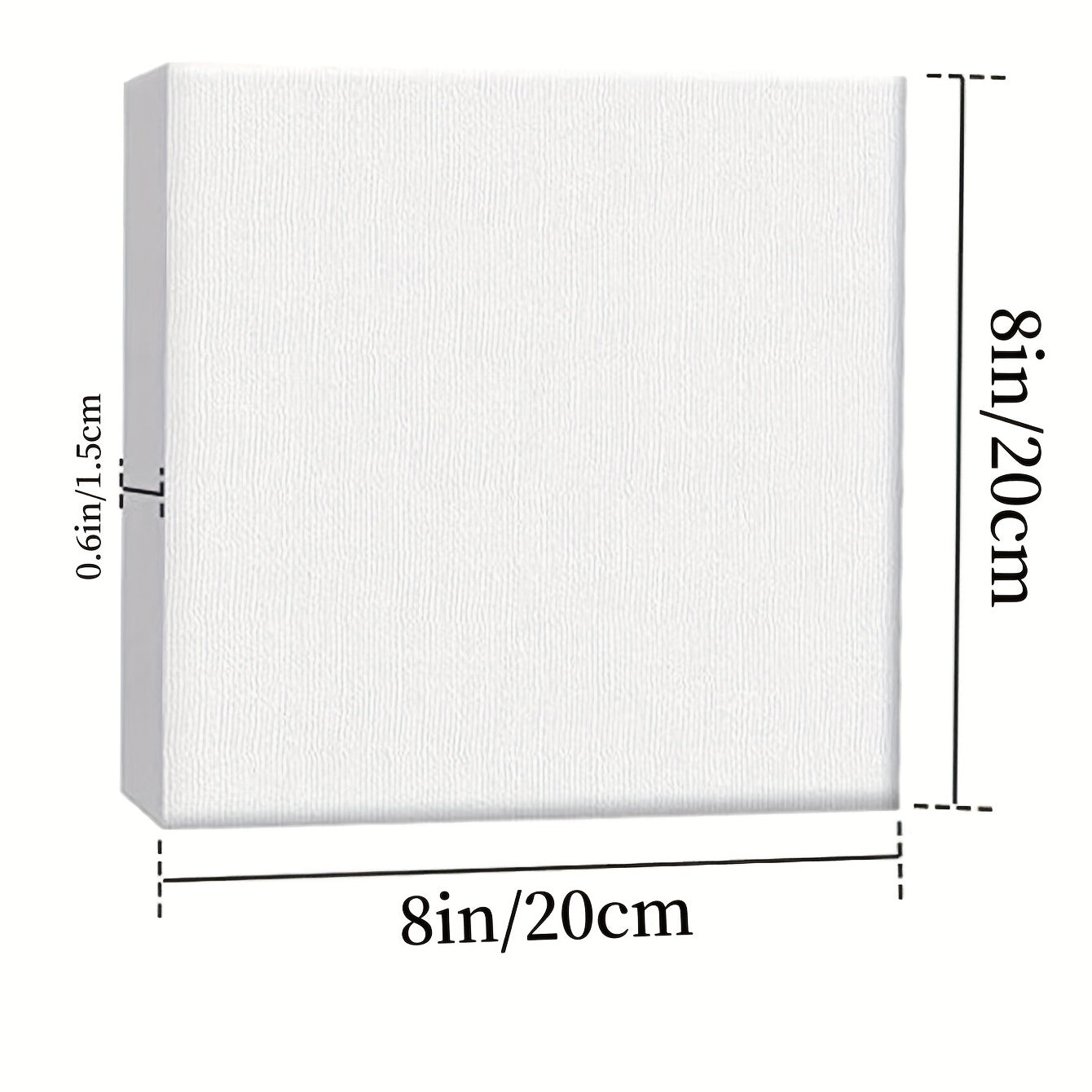 8pcs 8x8 Professional Stretched Canvas Heavy Duty Gesso Triple Primed