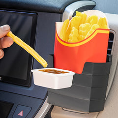 French Fry Holder Set with Dipping Cups - Car Cup Holder Accessori