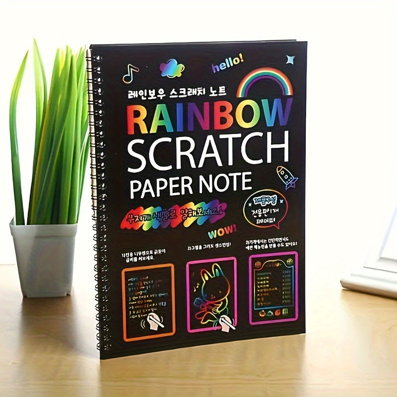 Scratch Art Book Set with Pen - Creative Paper Craft for Kids
