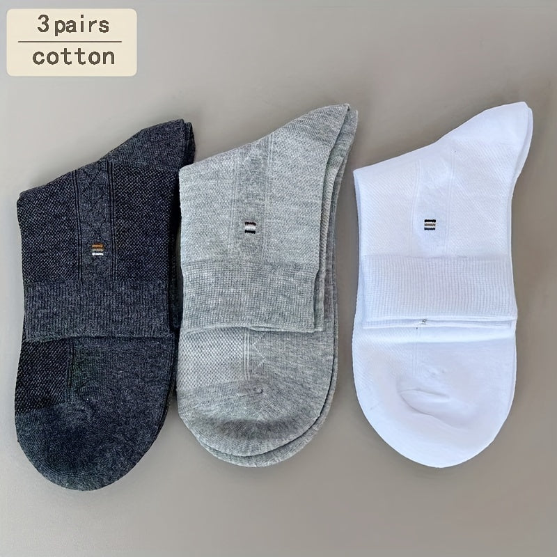 3 Pairs Men's Winter Crew Socks Thick Soft Business Sock