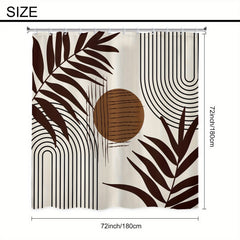 Abstract Leaf Pattern Shower Curtain 152x182cm