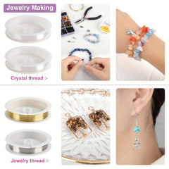 2360pcs 48 Colors Crystal Debris Beads Natural Stone DIY Jewelry Making Set