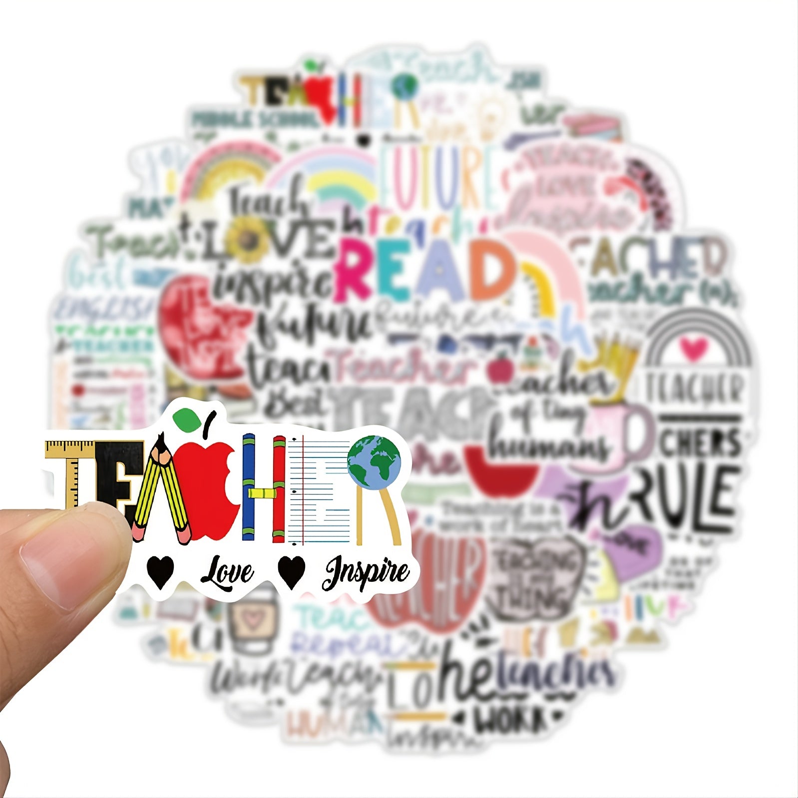 Thanksgiving Teacher Stickers (50 Sheets) - Ideal Gift for Notebook Decoration