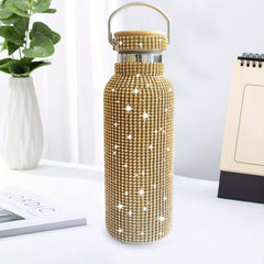 500ml Vacuum Cup Stainless Steel Insulated Bamboo Cover Water Cup