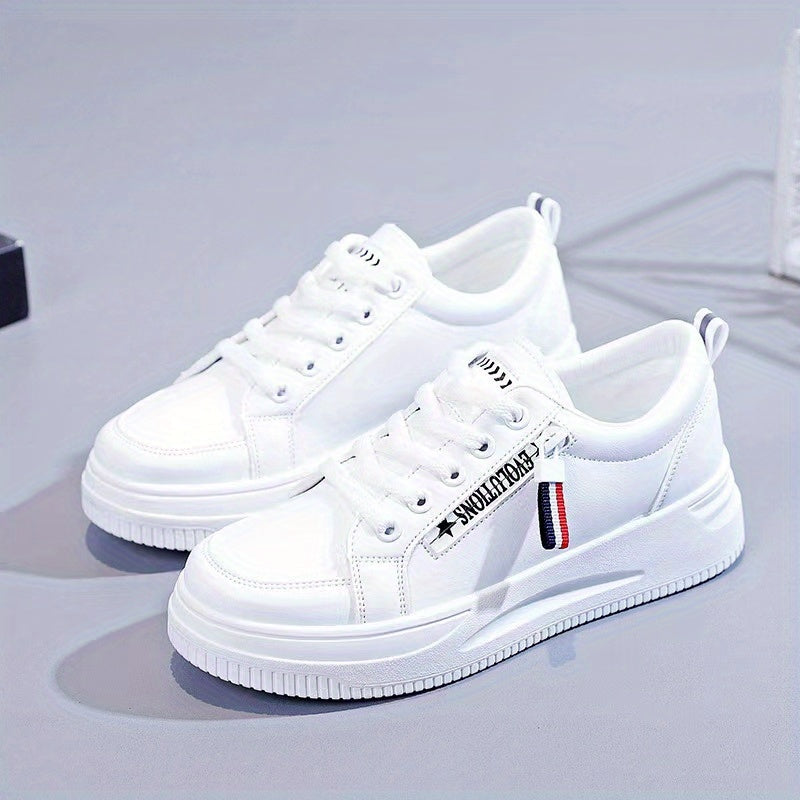 Women's Platform Skate Shoes Lace Up Low Top Sneakers