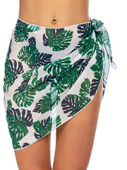 Graphic Print Sarong Skirts for Beach Wear