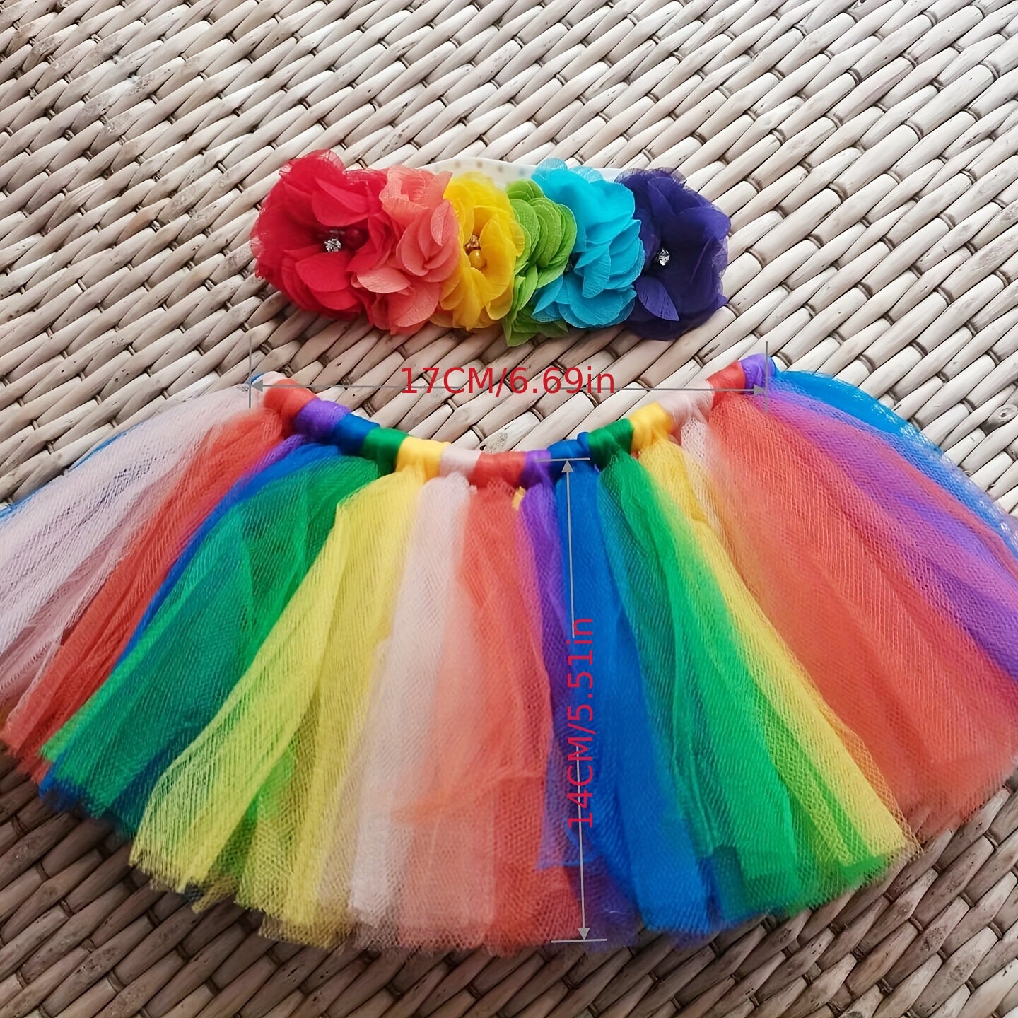 Newborn Baby Tutu Skirt Headband Set Infant Floral Hairband Dress