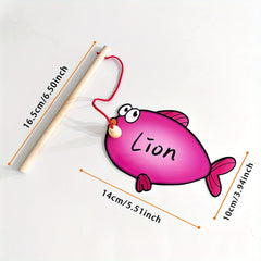 Magnetic Fishing Game Dry Erasable Fish Cards - DIY Sight Words Dolch T