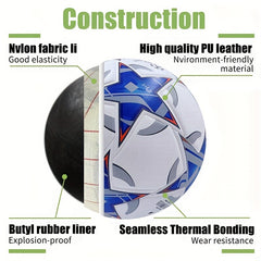 PU Leather Soccer Ball Explosion proof Wear resistant High Elastic Football