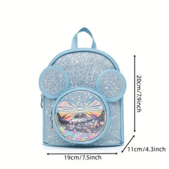 Sequin Big Ears Backpack For Boys Girls Casual Kindergarten School Bag
