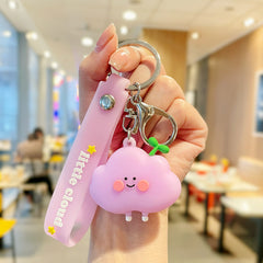Grass and Cloud Keychain Backpack Pendant for Kids