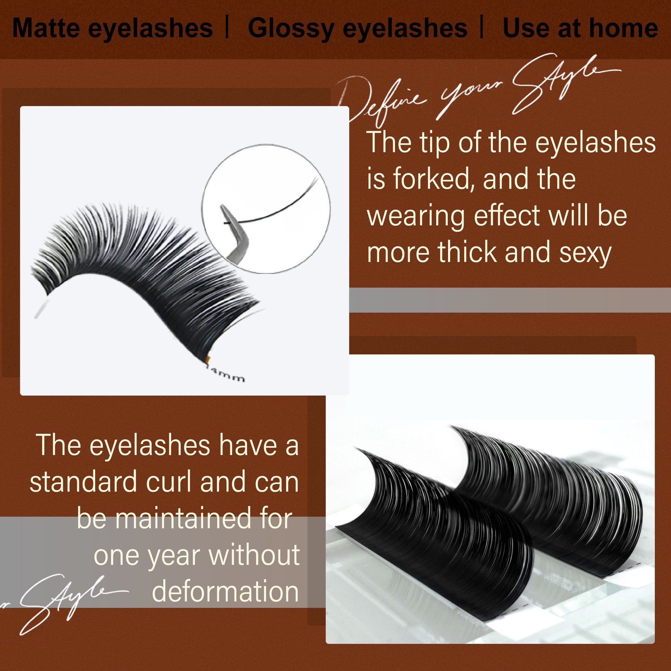 Volume Cashmere Silk Eyelash Extensions 0.07 C CC D DD 8-15mm Mixed Pack