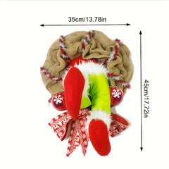 Christmas Elf Leg Wreath Holiday Decoration