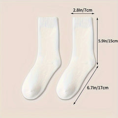 4 Pairs Women's Thickened Warm Fleece Cotton Socks