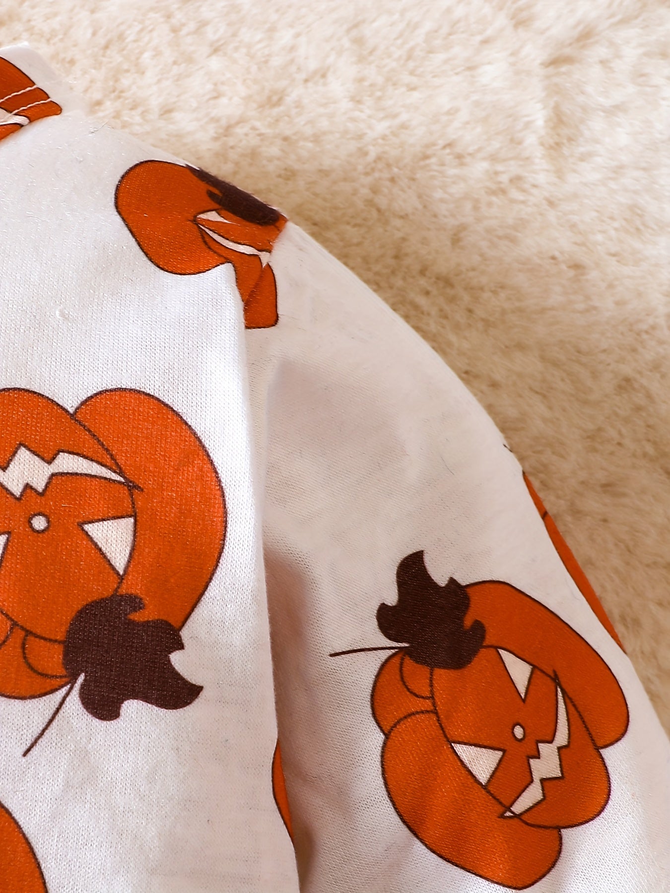 Halloween Pumpkin Graphic Romper Baby Onesie