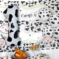 Cow Print Balloon Birthday Decoration Supplies Cowgirl Theme Number Balloon