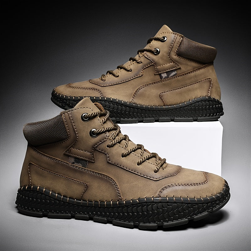 Men's Stitching Boots Casual Non Slip Ankle Boots