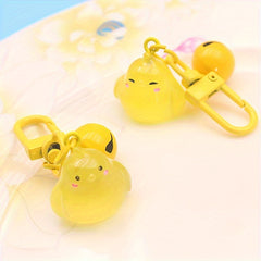 Mini Luminous Peace Chicken Key Chain Cartoon Animal Pendant Keyring