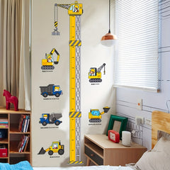 Construction Vehicles Wall Decal for Kids Room Decor