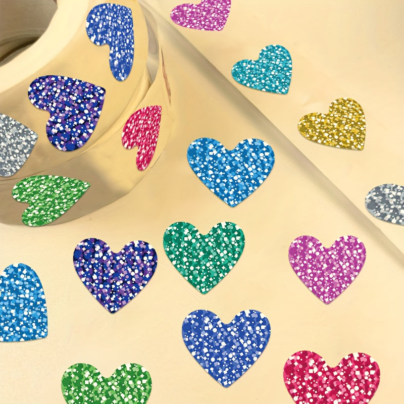 500pcs Love Heart Stickers Colorful Waterproof Decals for Phone Cases