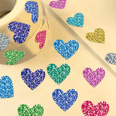 500pcs Love Heart Stickers Colorful Waterproof Decals for Phone Cases