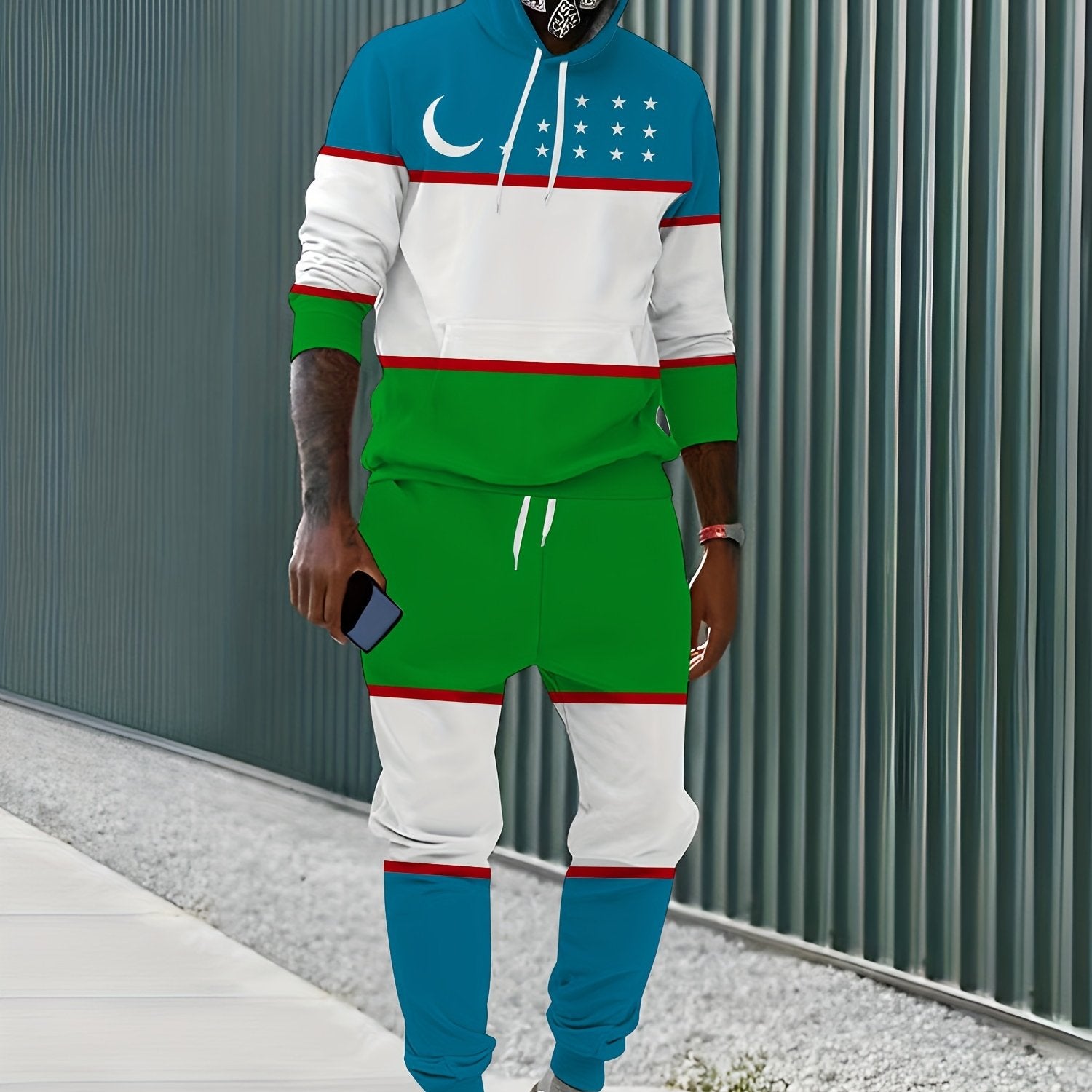 Men's Hoodie & Sweatpants Set for Autumn Winter