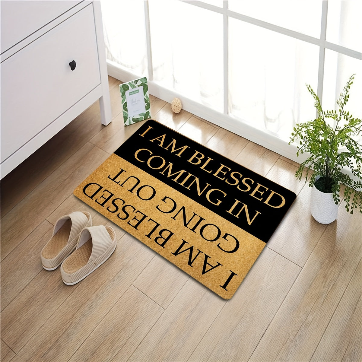Non Slip Indoor Doormat Soft Absorbent Bath Mat Machine Washable Quick Drying