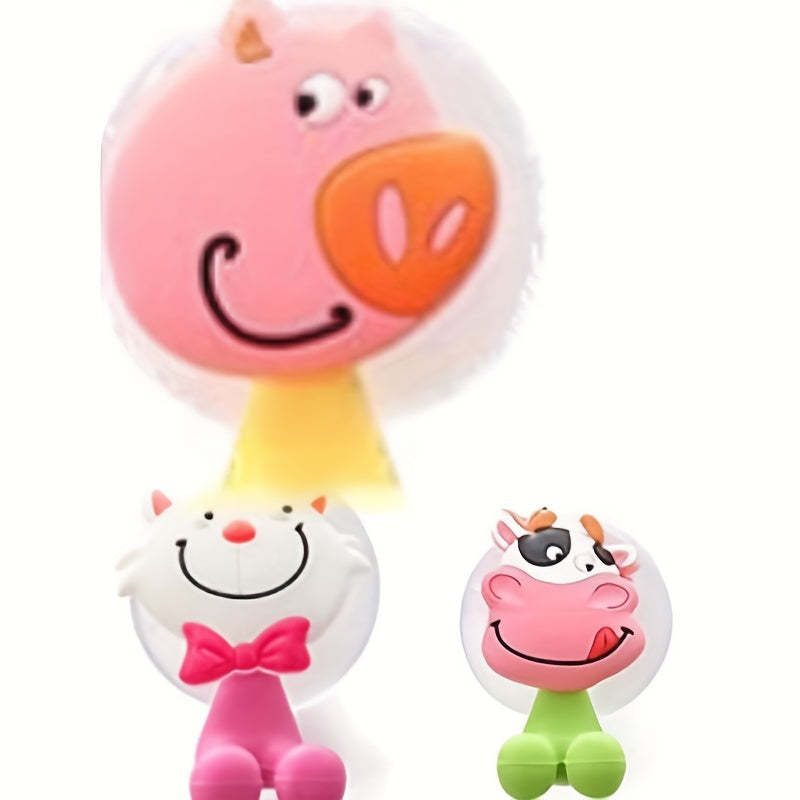 Cartoon Animal Family Toothbrush Holder with Strong Sucker