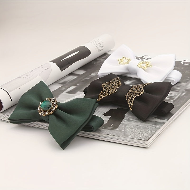 Men's Artificial Gemstone Bow Tie Wedding Banquet Suit Accessories