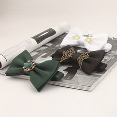 Men's Artificial Gemstone Bow Tie Wedding Banquet Suit Accessories