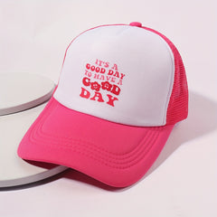 Rose Red Adjustable Trucker Hat Breathable Dad Hats For Women