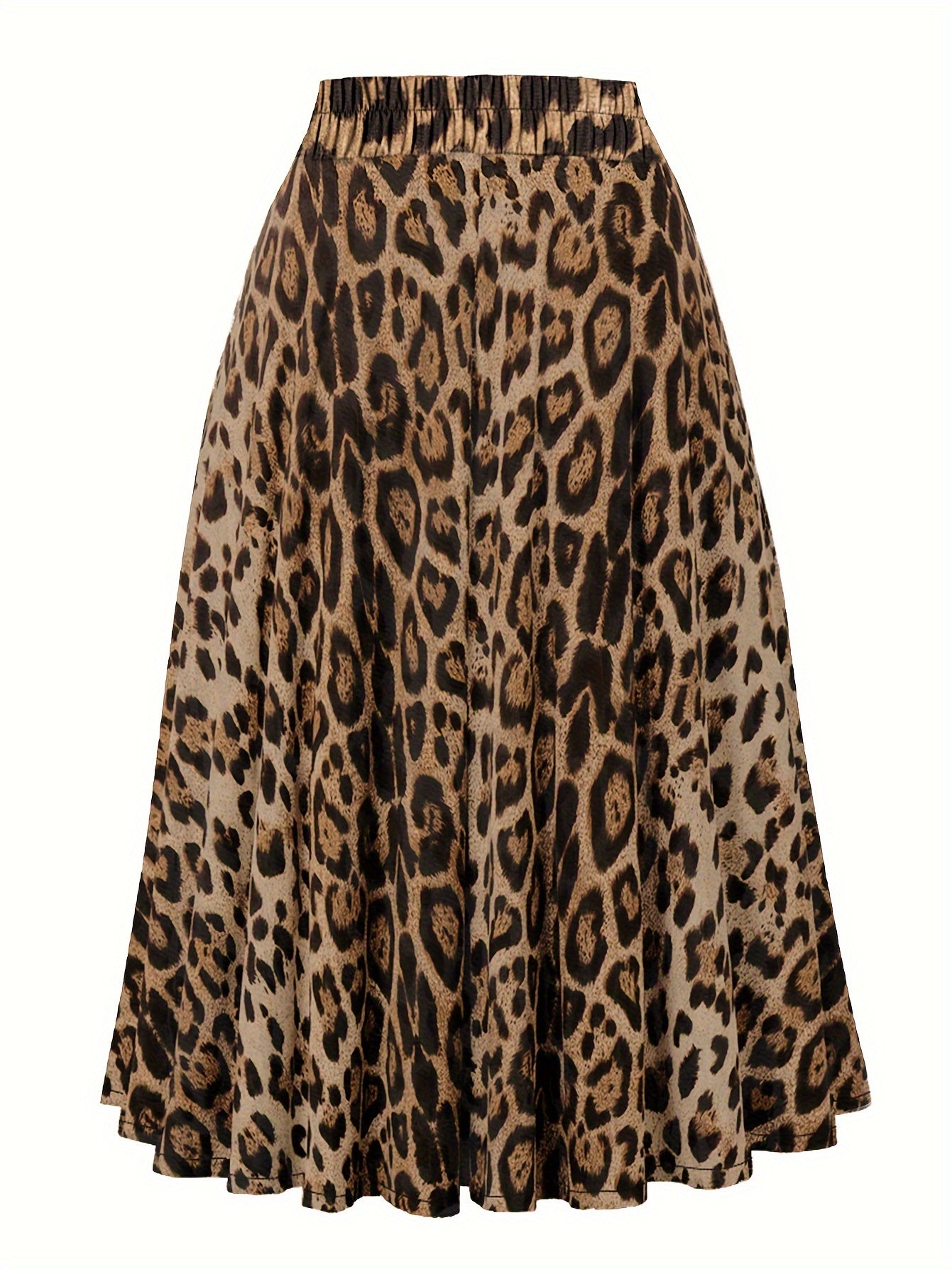 Leopard Print A-line Skirt
