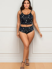 Moon & Star Print Bra & Panty Set