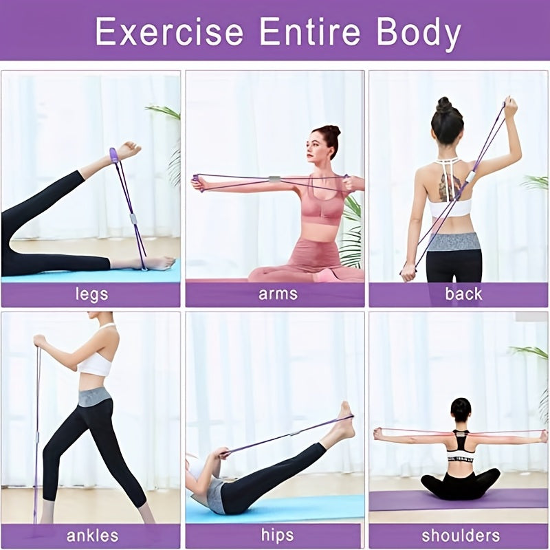 Yoga Silicone Resistance Stretch Band Exercise Pull Rope Non-slip Fitness