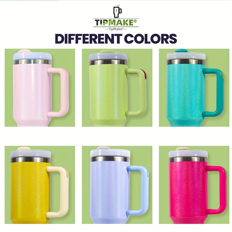 Rainbow Painting Series Insulated Tumbler w/ Handle & Straw