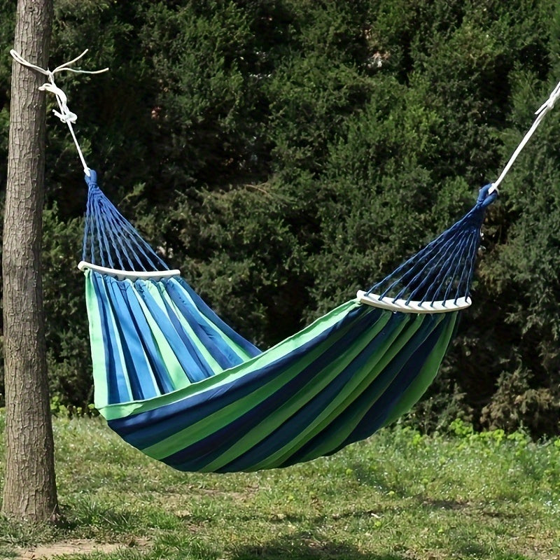 Portable Anti-Rollover Hammock w/ Tree Straps & Storage Bag for Camping