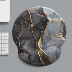Marble Round Wrist Mouse Pad for Office Workers