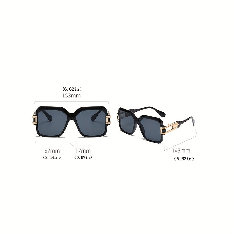 Men's Vintage Rectangle Sunglasses UV Protection Sun Glasses