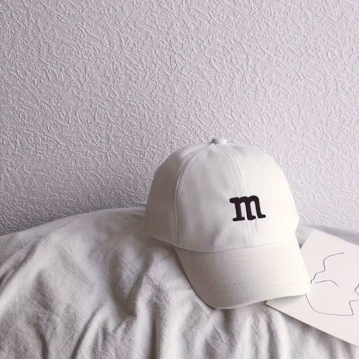 Kids Letter M Embroidery Baseball Cap Sun Protection Sunshade Hat