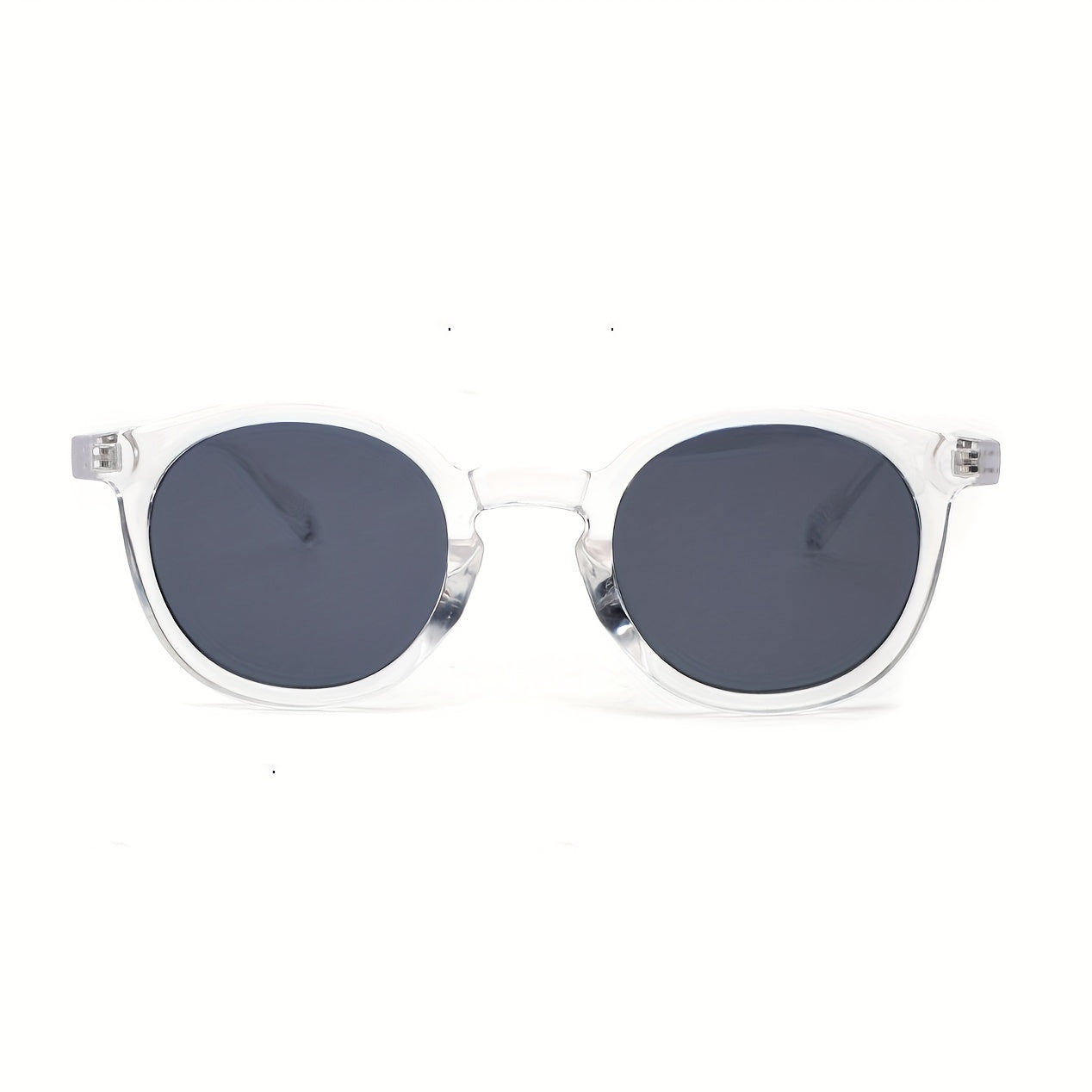 Men's Round Frame Sunglasses With Case