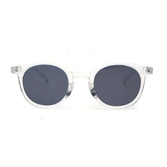 Men's Round Frame Sunglasses With Case