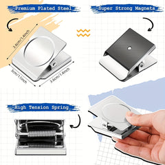 2pcs Large Magnetic Clips Heavy Refrigerator Magnet Clips