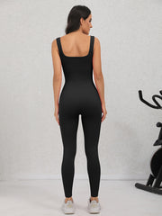 Women's Yoga Ribbed Bodysuit Sleeveless Jumpsuit
