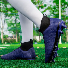 Men's High Top Football Cleat With Spikes Non Slip PU Leather