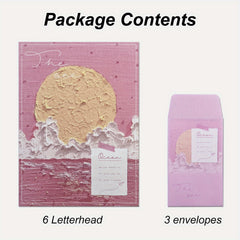 9pcs Floral Writing Paper Set with Matching Envelopes