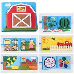 Children's Felt Puzzle Book 3D Baby Cloth Book Early Education Learning Board