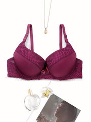 Lace Push Up Bra Anti-Sagging Bow Tie Sexy Lingerie
